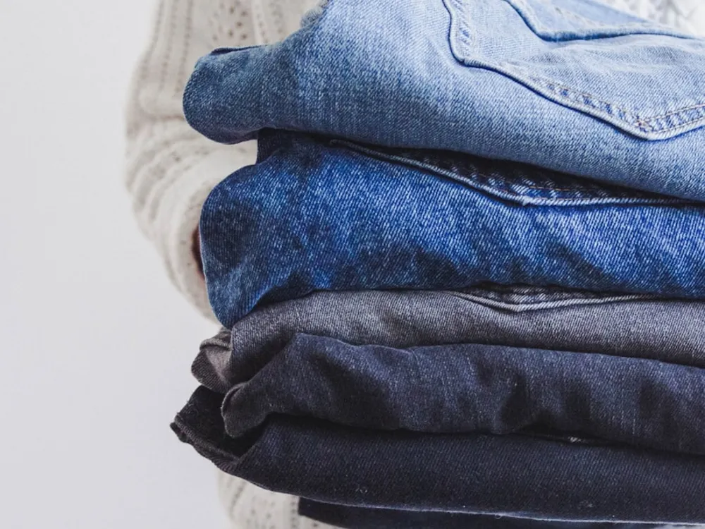 Stacked custom denim jeans
